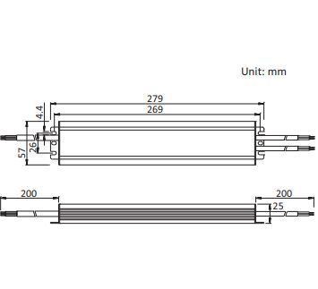 Блок живлення 24V 150w ІР67 6.25A 279*57*25mm JINBO герметичний 16409 LC150-16409 фото