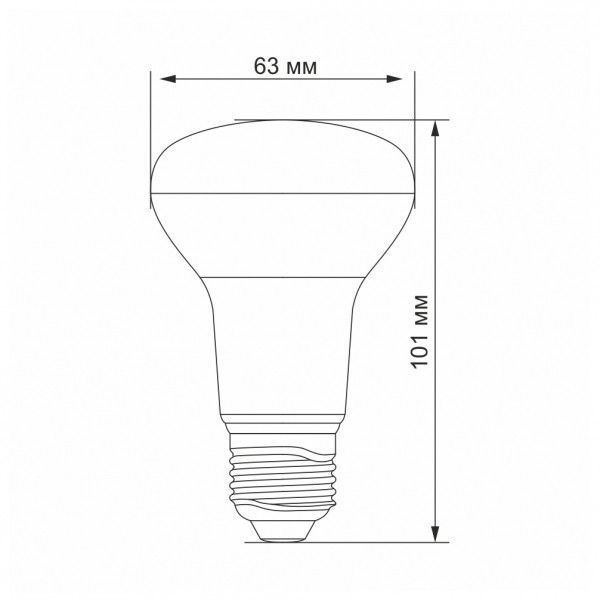 LED лампа VIDEX R63e 9W E27 4100K 24142 фото