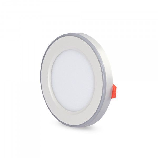 LED светильник встроенный с декоративной подсветкой VIDEX DL4R 6W+3W 5000K+2700K 220V 27946 фото