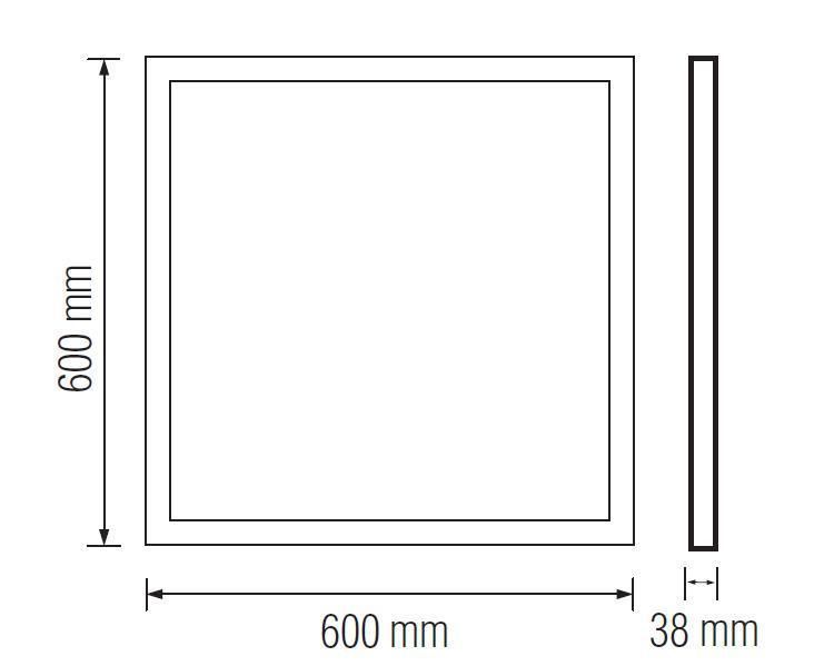 Світильник накладний 600*600 SMD LED "PULSAR-48" 48 W 6400K чорний 056-015-0048-020 фото