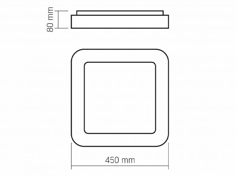 Світильник світлодіодний квадратний накладний EDGE-SC-72W-WHITE 2700-6000K (VLE-ESC-72W) VIDEX 8330 фото