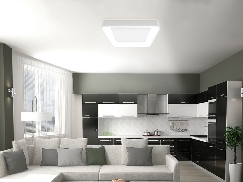 Світильник світлодіодний квадратний накладний EDGE-SC-72W-WHITE 2700-6000K (VLE-ESC-72W) VIDEX 8330 фото