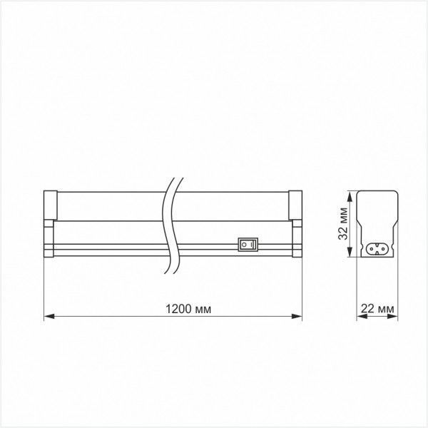 LED свiтильник лiнiйний Т5 TITANUM 20W 1.2М 5000K 26379 фото