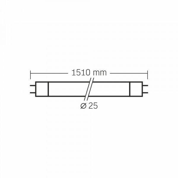 LED лампа VIDEX T8 24W 1.5M 4000K 185-265V матовая 27573 фото