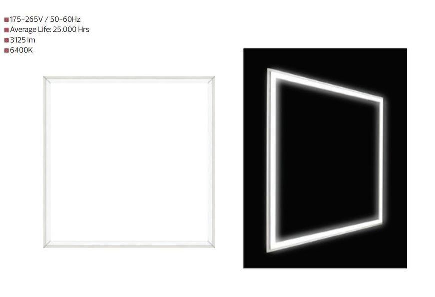 Врезной арт светильник 600*600 SMD LED "CAPELLA-48" 48W 6400K панель белая 056-012-0048-020 фото