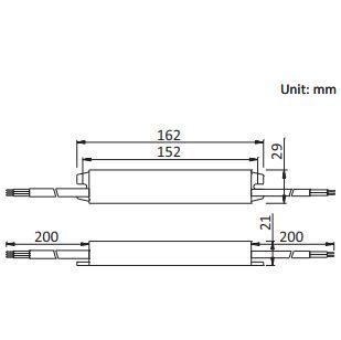 Блок питания 12V 30w ІР67 2.5A 162*29*21mm JINBO герметичный 16561 LC30-16561 фото